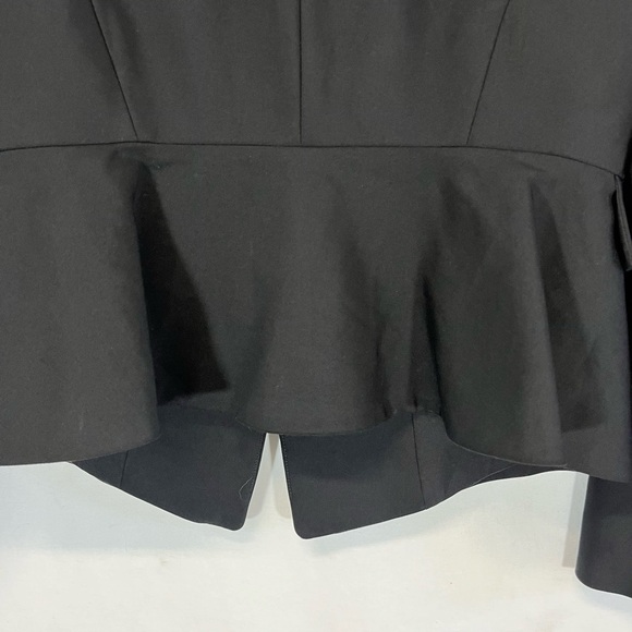 Ann Taylor Single Button Blazer Black Peplum Hem Office Career Wear Size 6 - Picture 7 of 10